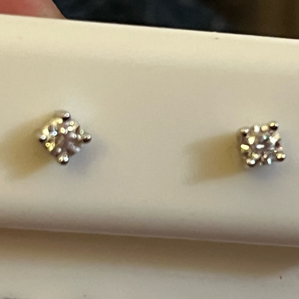 Sterling silver 1/4 ctw Moissante earrings